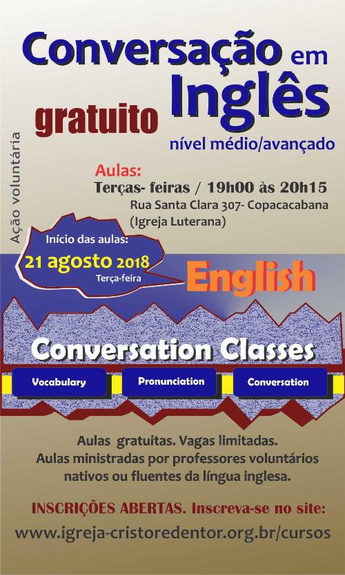 Aulas de ingles 2018- Segundo semestre